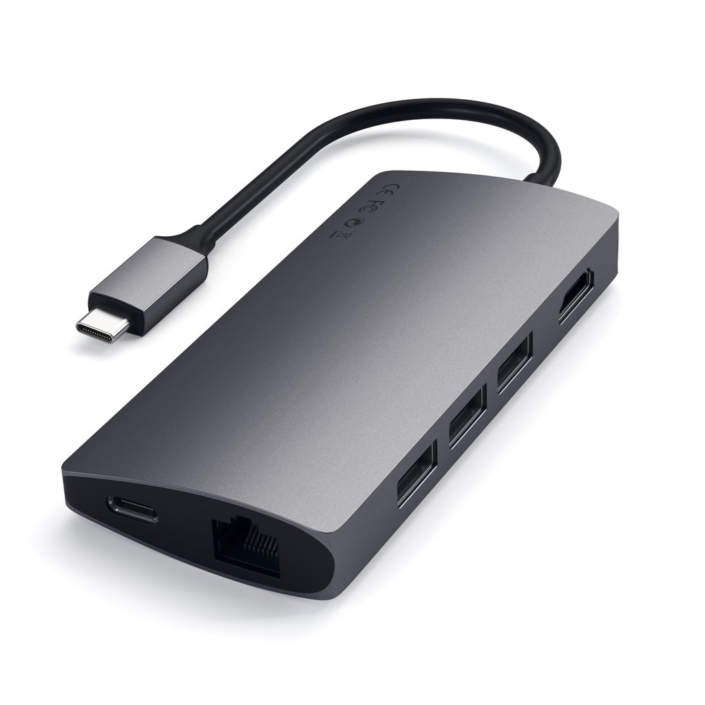 USB-концентратор Satechi Aluminum Multi-PortAdapter V2. Интерфейс USB-C. Цвет серый космос